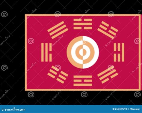 Glossy Glass Flag of the King of Joseon Stock Illustration - Illustration of flying, border ...