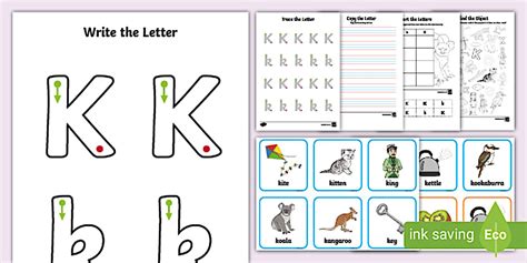 Precursive Letter K Handwriting Activity Pack (teacher made)