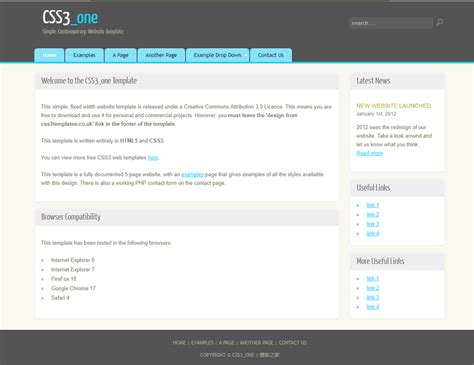 英文简单的CSS博客模板下载_英文 简单 博客 简洁清爽_金屋文档