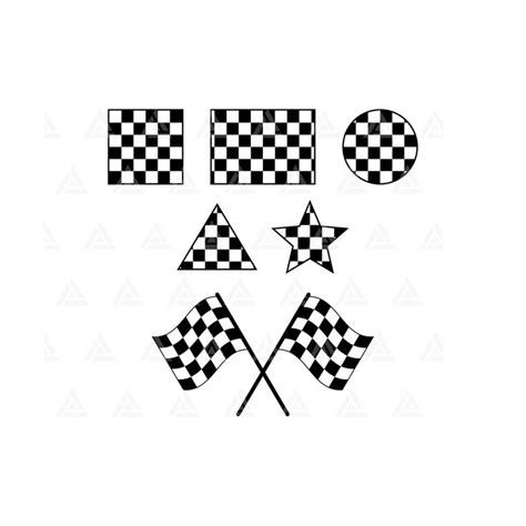 Checkered Racing Flag Svg, Geometric Shapes Svg, Race Finish | Inspire ...