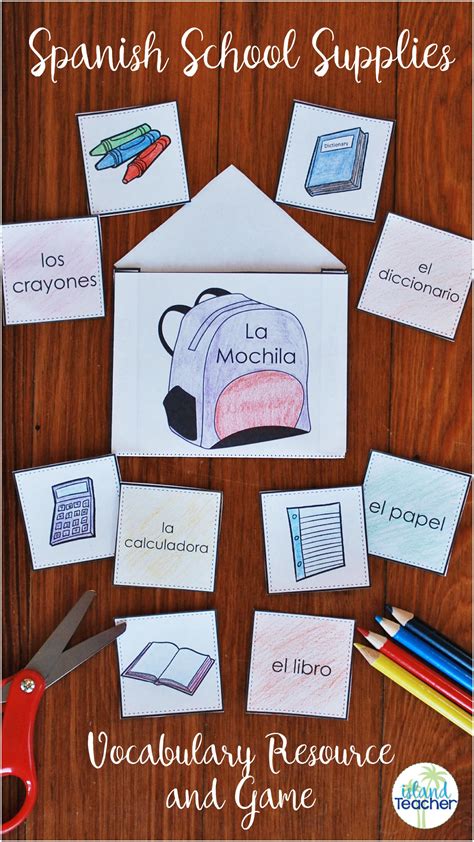 Spanish School Supplies Interactive Notebook Activity | Spanish lessons ...