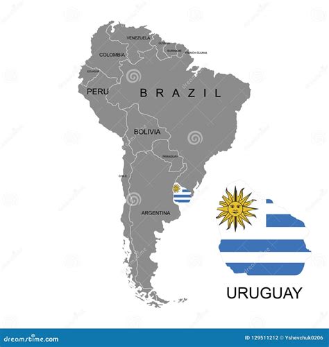 uruguay on south america map images