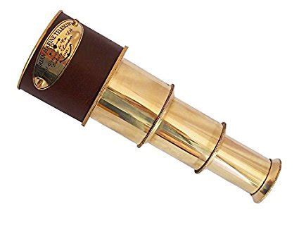 Eve.Store Brass One Eye Telescope Pirate/Binoculars/Monocular Spyglass ...