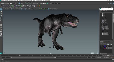 3D T Rex Walking Animated Rigged for Maya model | 3D Molier International