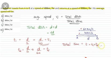 (iii) A boat travelling from 'A' to 'B' at a speed of 60 kmph reaches ...