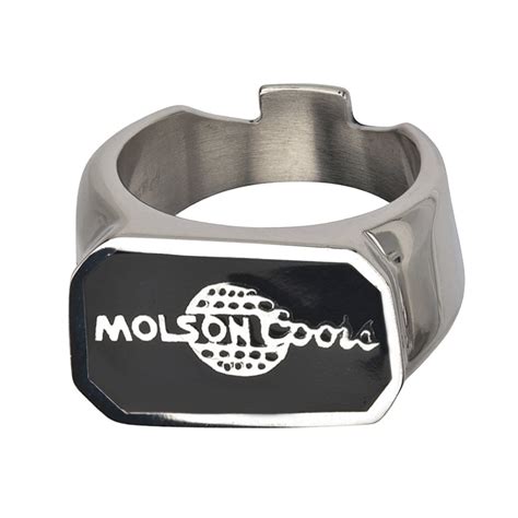 Buy Men's Silver Stainless Steel Molsoncoors Bottle Opener Ring Online ...
