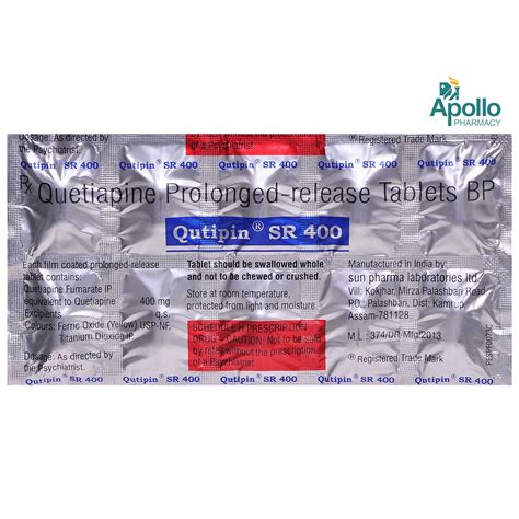 QUTIPIN SR 400MG TABLET Price, Uses, Side Effects, Composition - Apollo ...