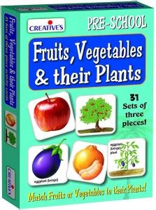 SKYZAL Creative Learning and Educational Fruits, Vegetables and Their ...