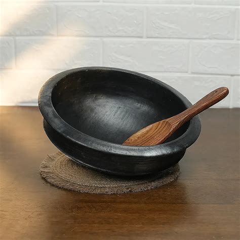 Fish Curry Chatti Black Clay With Out Lid – WAYHOMES