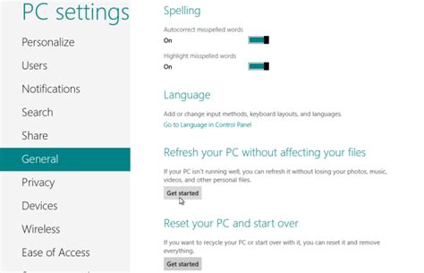 Image result for Reinitialiser Windows 8