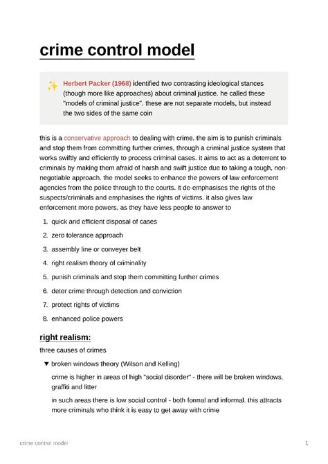 Understanding Crime Control Model and Right Realism in Criminology ...