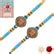 Rakhi Radhe shyam Rakhi with Blue Beads Rakhis 1 Rakhi Made from Cotton ...