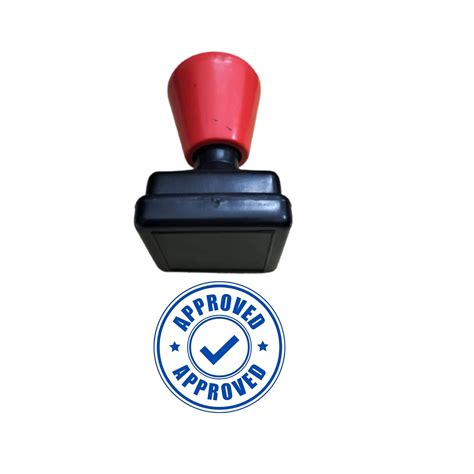 Monotech Enterprises Pre-Ink Stamp Round with Message Approved (Blue ...