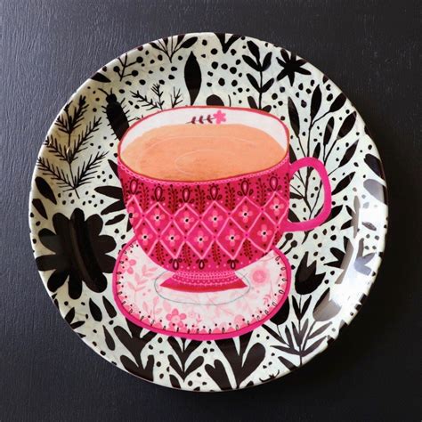 Pink Cup Ceramic Decorative Wall Plate – Mora Taara