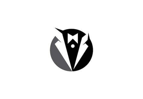 Modelo de logotipo de smoking | Vetor Premium