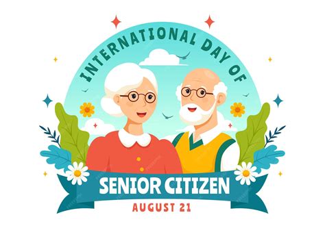 Premium Vector | World Senior Citizen Day Vector Illustration on August ...