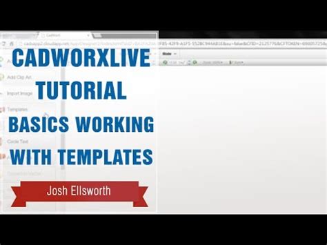 CadWorxLive Tutorial Basics Working with Templates Video Lecture ...