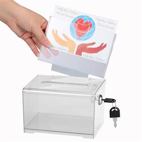 AdirOffice Adir Donation Box with Lock – Acrylic Suggestion India | Ubuy