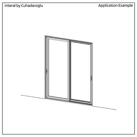 BIM objects - Free download! Sliding Door System S36T Type-D Sash w ...