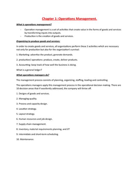 Operation Management Lecture Note 的图像结果