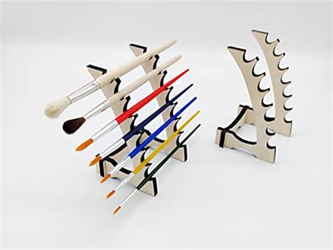 Brush Holder: Shop Online Wooden Paint Brush Rack Stand Pigment Ink ...