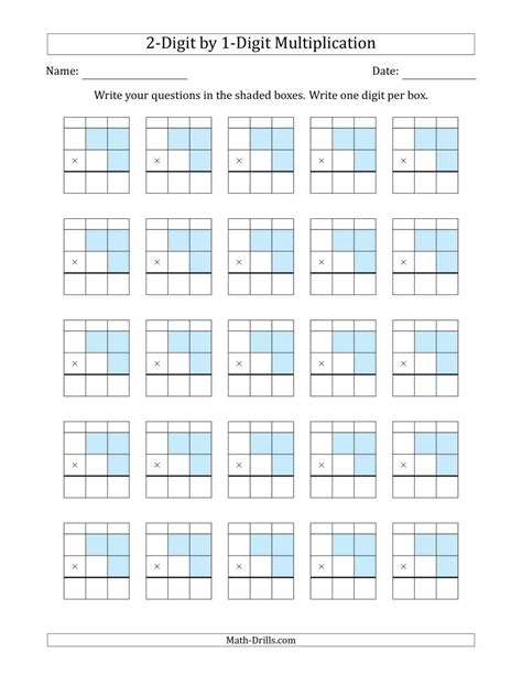 Image result for 2-Digit Multiplication Grid Method