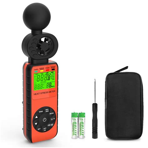 Buy Heat Stress Meter Anemometer,GOLDCHAMP Wind Gauge Heat Index ...