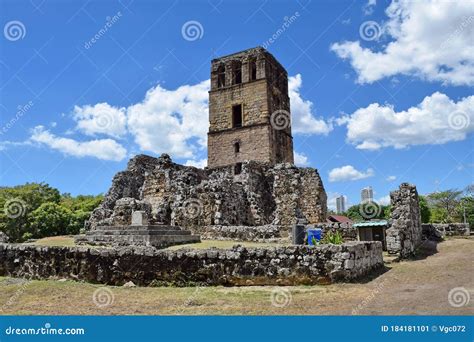 Old Panama Cathedral in Panama Viejo Stock Image - Image of ruins ...