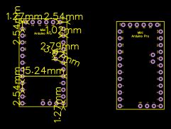Image result for Arduino Pro Mini Easyeda Footprint
