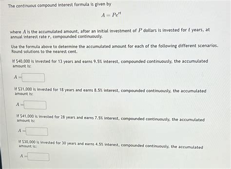 Image result for Compound Continuous Formula