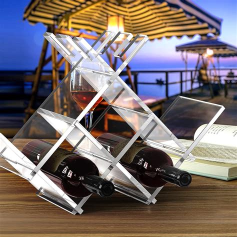 Small Space Acrylic Wine Rack Insert for Cabinet Built in Vertical 3 B ...
