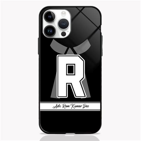 Custom Name & Profession Logo Glass Phone Case | MW Stuffs