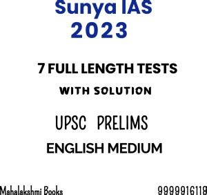 SUNYA IAS 7 Full LENGTH Tests 2023 With Solution Useful For UPSC ...