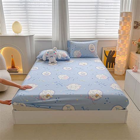 Sanrio Hello Kitty Bed Mattress Cover Kawaii Cartoon Cinnamoroll Kuromi ...