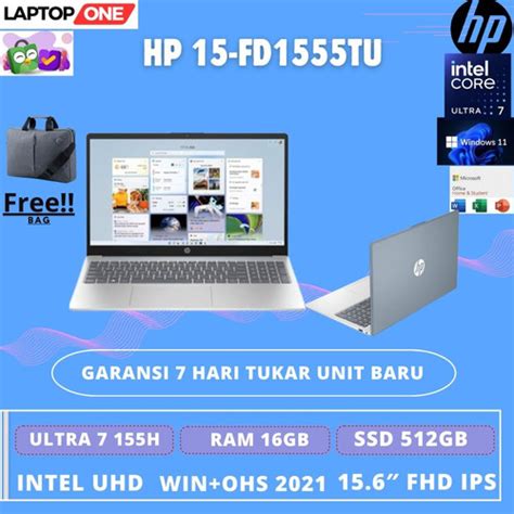 Promo HP 15 ULTRA 7 155H 16GB 512GB W11+OHS 15.6FHD IPS BLIT 2Y BLU ...
