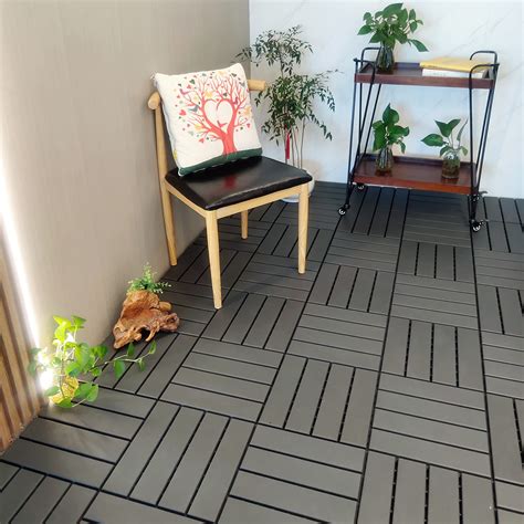 36 sq. ft Plastic Interlocking Deck Tiles,36 Pack Patio Deck Tiles,12 ...