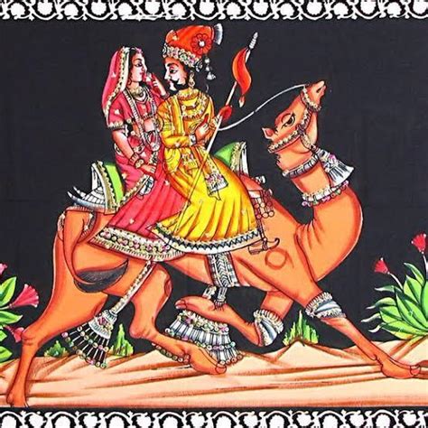 Describe the painting on the story of dhola - maru - Brainly.in