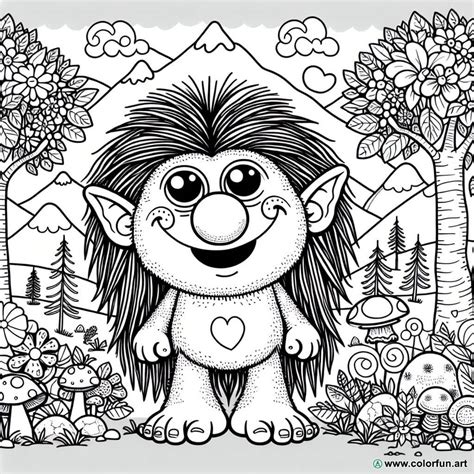 Trolls 3 Velvet and Veneer Coloring Page Download or Print for free