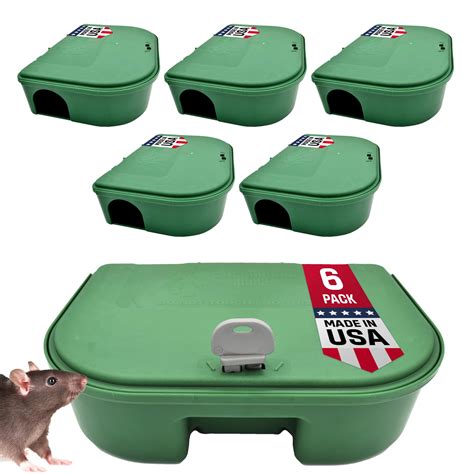 Buy Exterminators Choice - 6 Pack Rat Bait Station Boxes with 1 Key ...