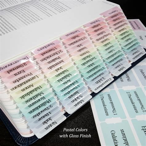 Buy Bible Tabs for Women and Men, Bible Book Tabs for Journaling Bible ...