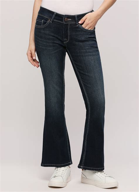 Pimlico Blue Mid Waist Flared Jeans | Pepe Jeans India