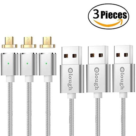 Elough E03 Magnetic Micro Usb Braided Cable Connector Charger With ...