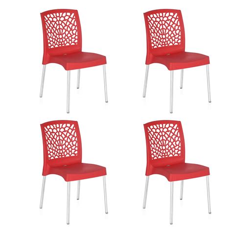 Nilkamal Plastic Chair for Cafe |Set of 4 | 3 Year Warranty | For Home ...