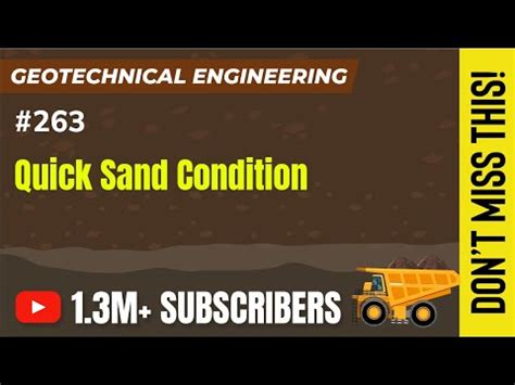 Quick Sand Condition - Seepage Pressure - Geotechnical Engineering ...