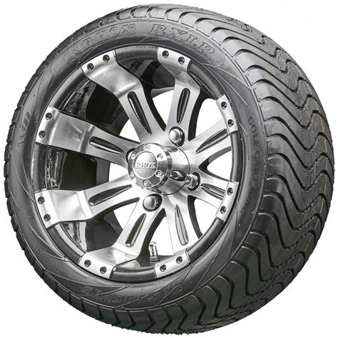 Golf Cart Wheels and Tires - 12" RHOX RX180 Machined w/ Low Pro Tires ...