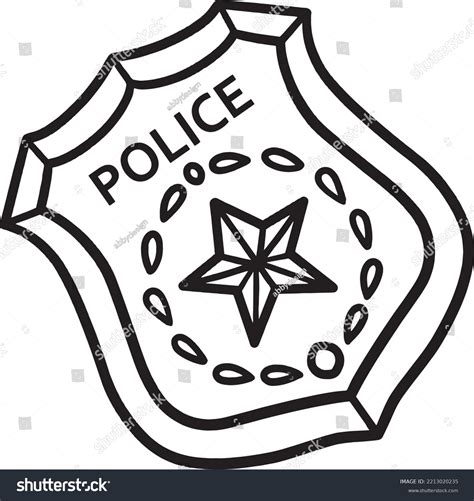 Simple Police Badge Drawing