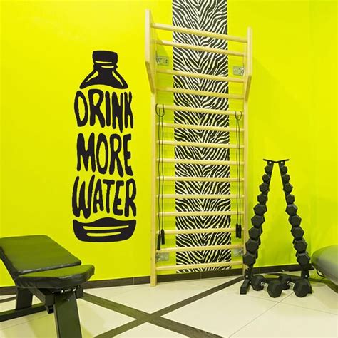 Water Bottle Decal Drink More Water Fitness motivation vinyl | Etsy in 2020 | Gym wall decor ...