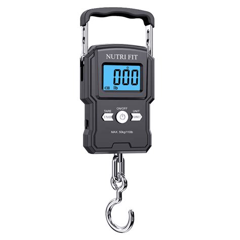 Nutri Fit Digital Luggage Scale, Handheld Suitcase Weight Checker, 110lb/50kg, Portable with ...