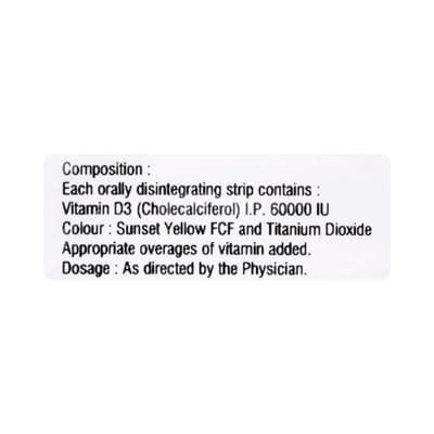 Calcirol Mds 60000 IU Orally Disintegrating Strip (1): Uses, Side ...