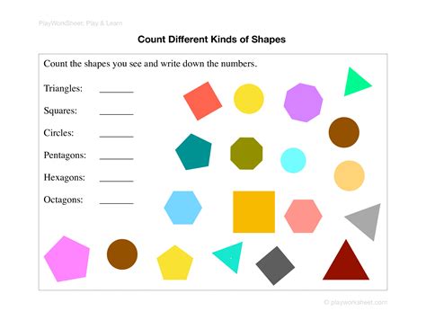 Count Shapes Worksheet 的图像结果